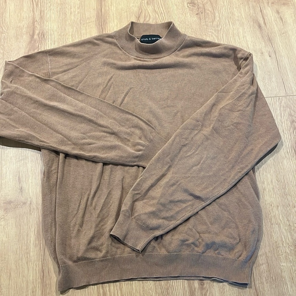 Croft & Barrow Mockneck Cotton Sweater
Size - Women’s Large
Color - Brown